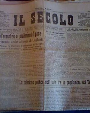 Il Secolo 17/11/1918 Presidente Wilson in Europa
