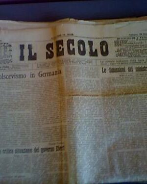 Il Secolo 28/12/1918 Conati del Bolscevismo in Germania