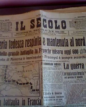 Il Secolo 8/10/1914 Tedeschi battaglia a Nord di Lilla