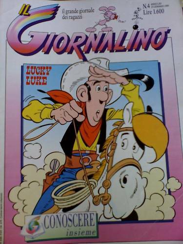 Il Giornalino 4 1989 Pinky Lucky Luke + inserto