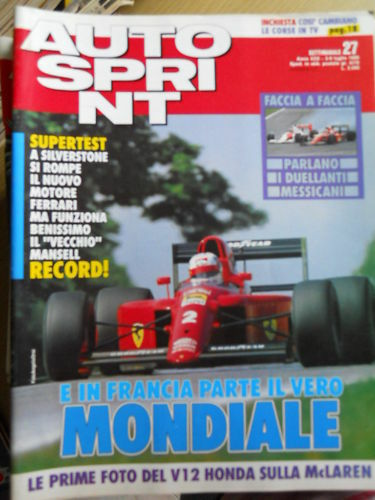 Autosprint 27 1990 Prime foto motore Honda V12 Mclaren