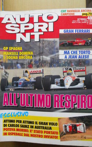 Autosprint 40 1991 Gran Ferrari ma torto Jean Alesi