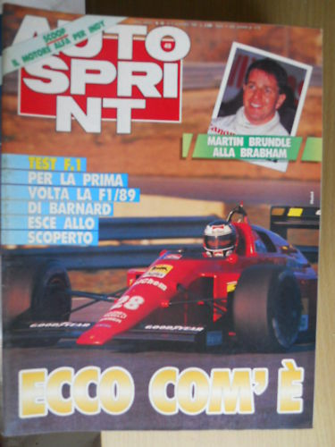 Autosprint 49 1988 con maxi poster Curt Goransson F.Tru