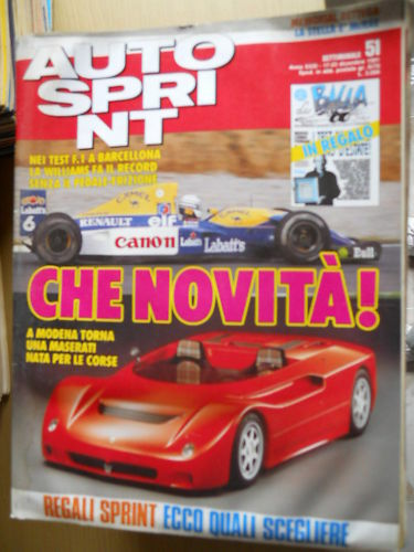 Autosprint 51 1991 con inserto - Williams McLaren