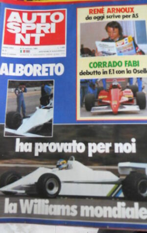 Autosprint 6 1983 Renè Arnoux Alboreto prova Williams