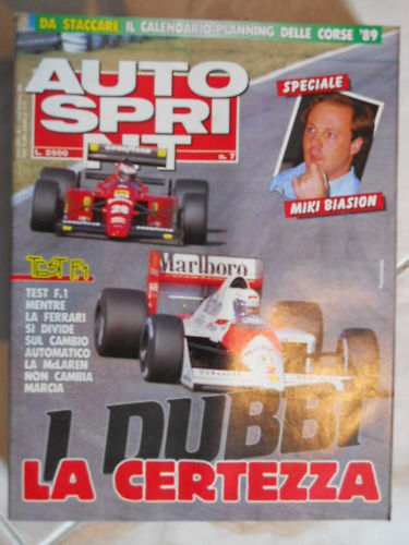 Autosprint 7 1989 Miki Biasion Lancia HF + calendario