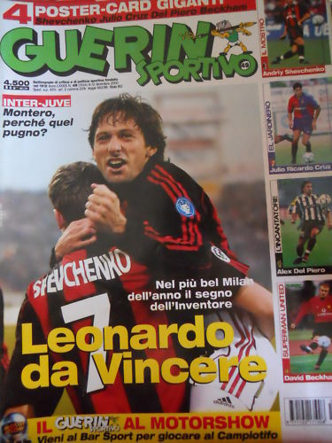 Guerin Sportivo 49 2000 Poster Shevchenko Del Piero