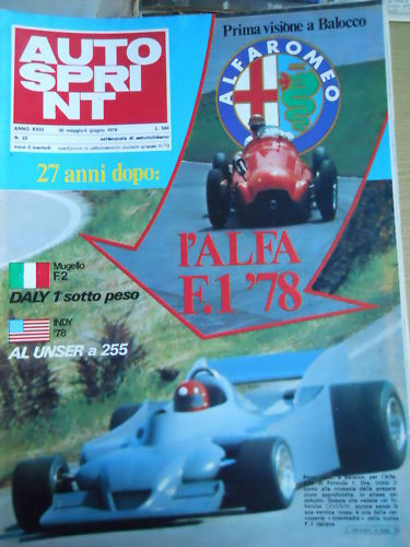 Autosprint 22 1978 Alfa Romeo F1 1978 - 27 anni dopo