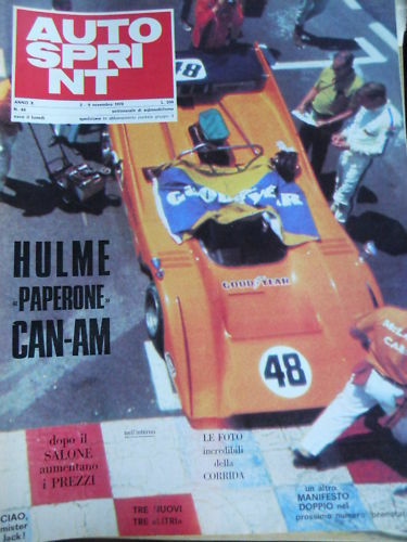 Autosprint 44 1970 Novità Salone di Torino 1970