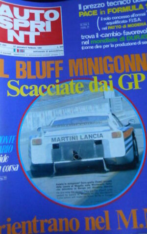 Autosprint 5 1981 Bluff minigonne tolte dai Gp