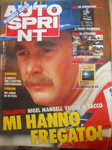 Autosprint 1 1988 Nigel Mansell vuota il sacco