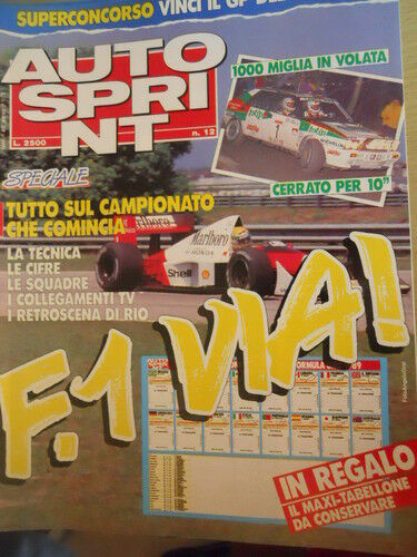 Autosprint 12 1989 Lancia Delta Cerrato 1000 miglia
