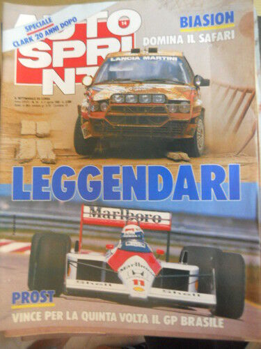 Autosprint 14 1988 Biasion e Alain Prost nella leggenda