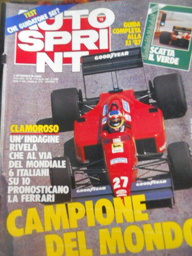 Autosprint 15 1987 Teo Fabi Senna e Piquet - Ferrari
