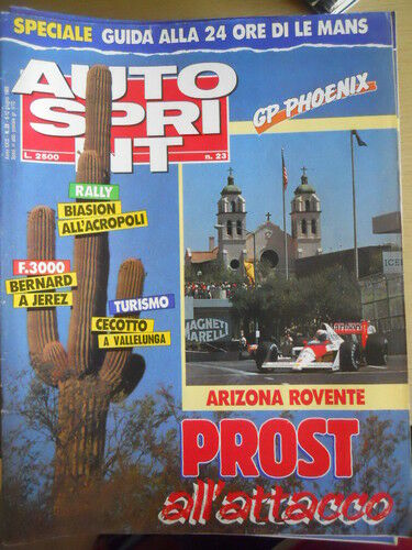 Autosprint 23 1989 Arizona rovente Prost all'attacco