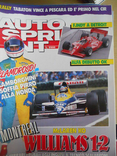 Autosprint 25 1989 Montreal Mc Laren Ko - Ok Williams