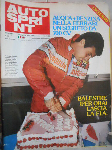 Autosprint 26 1982 festa per Tambay a Brands Hatch