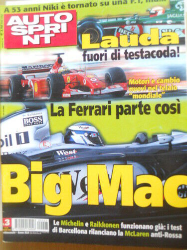 Autosprint 3 2002 Niki Lauda 53 anni ritorna in F.1