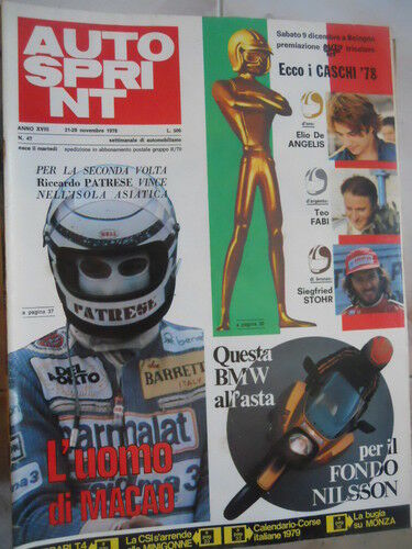 Autosprint 47 1978 Elio De Angelis Teo Fabi Stohr
