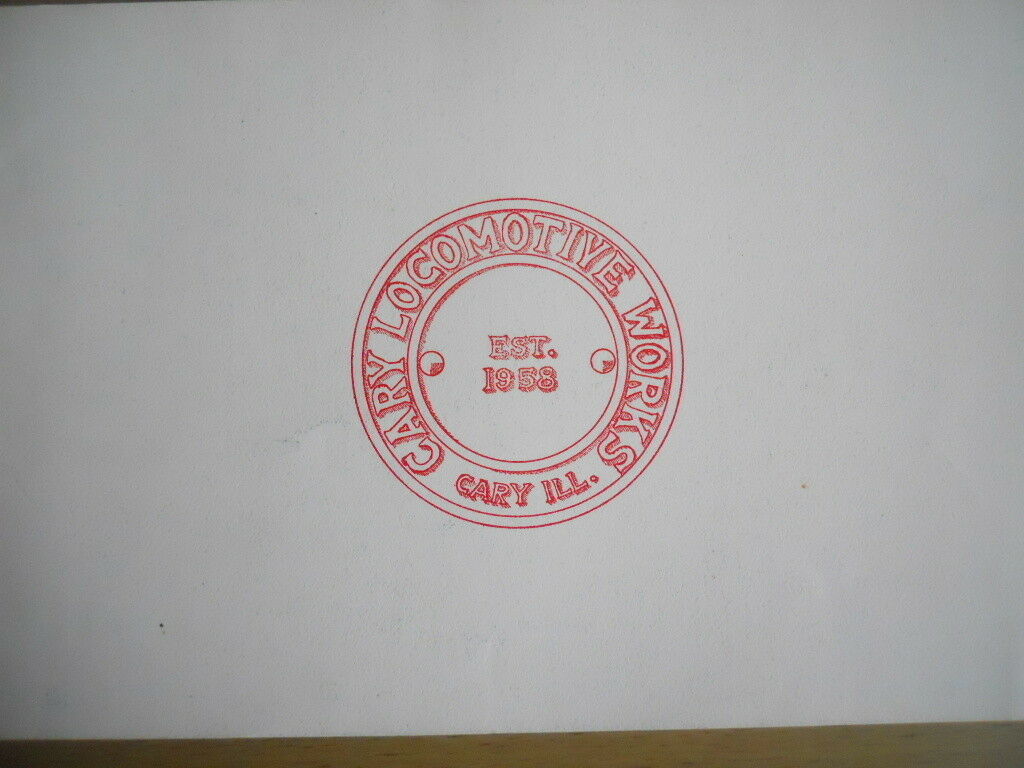 Catalogo vintage Cary Locomotive Works 1958 - ENG