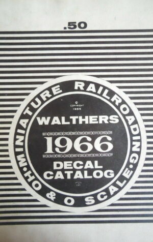 Catalogo Walthers trains 1966 scale HO