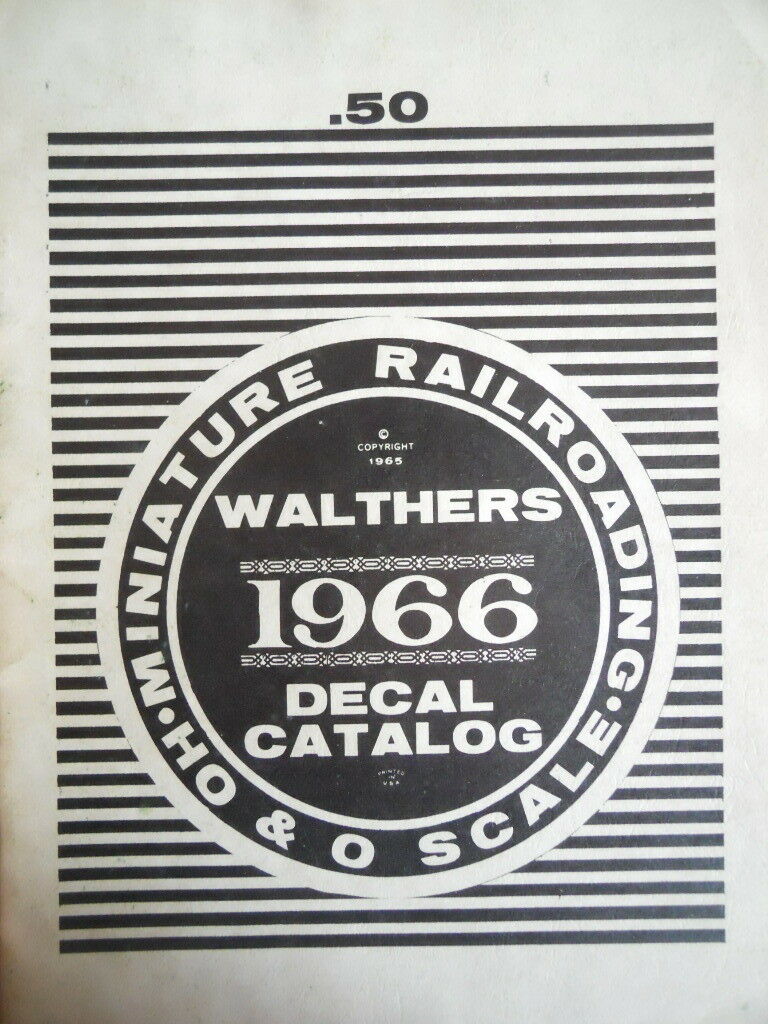 Catalogo Walthers trains 1966 scale HO