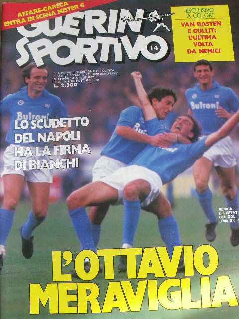 Guerin Sportivo 14 1987 Napoli l'ottava meraviglia scudetto firmato BIANCHI