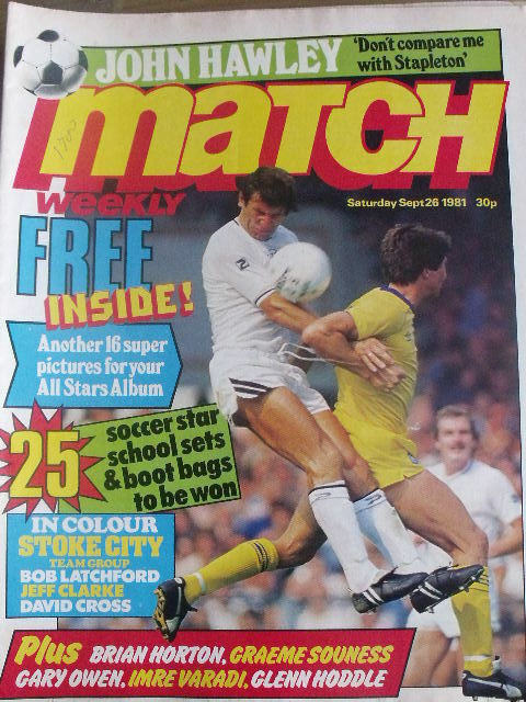 Match weekly magazine soccer 26/09/1981 Poster Stoke City - pictures for album