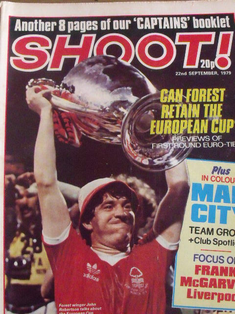 Shoot Magazine Soccer 22/09/1979 Poster in colour Manchester City + Frank McGarv