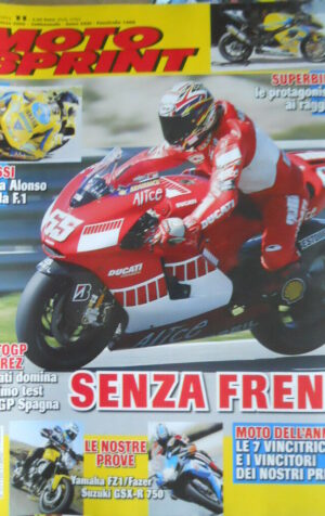 Motosprint 11 2006 Test Yamaha FZ1/Fazer - Suzuki GSX-R 750 - Rossi vs Alonso