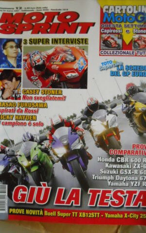 Motosprint 12 2007 Test novità Buell Super TT XB12STT - Yamaha X-City 250