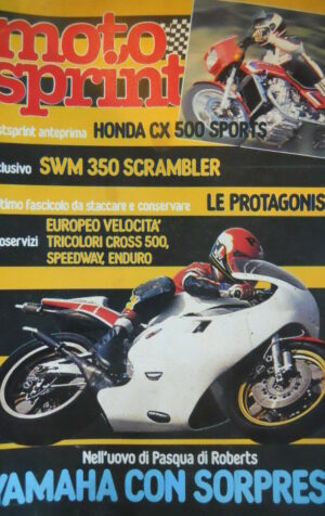 Motosprint 15 1982 Test Honda CX 500 Sports - SWM 350 Scrambler - Kenny Roberts