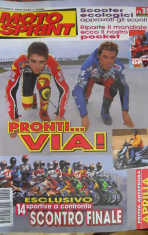 Motosprint 15 1999 Valentino Rossi e Loris Capirossi - Test 14 sportive a confro