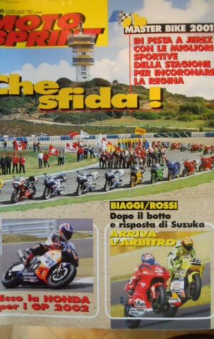 Motosprint 16 2001 Ecco la nuova Honda per i GP 2002 -Max Biaggi Valentino Rossi