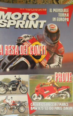 Motosprint 17 1989 Test Cagiva 125 Freccia 7 narce - BMW K 75 Paris Dakar