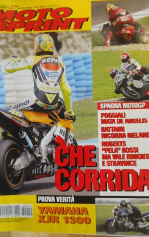 Motosprint 19 2002 Gp Spagna sempre Valentino Rossi - test Yamaha XJR 1300