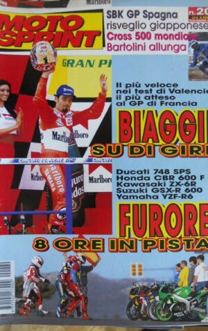 Motosprint 20 1999 Max Biaggi - Test Ducati 748 SPS Kawasaki ZX-6R - Suzuki GSX-