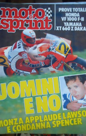 Motosprint 21 1986 Test Honda VF 1000 F-II Yamaha XT 660Z Dakar - Spencer Out
