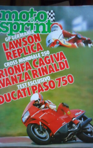 Motosprint 22 1986 Gp Germani Lawson replica - Test Ducati Paso 750