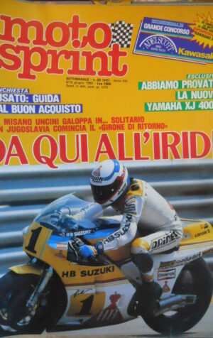 Motosprint 23 1983 Test Yamaha XJ 400Z - Gp Jugoslavia Uncini solitario
