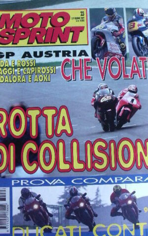 Motosprint 23 1997 Gp Austria Ueda e ROSSI - Test Ducati 916 916 SPS 748