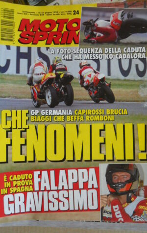 Motosprint 24 1994 Gaincarlo Falappa gravissimo - Gp Germania Capirossi Biaggi