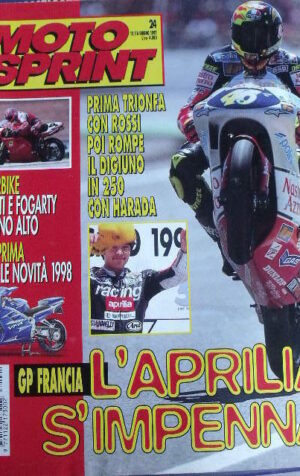 Motosprint 24 1997 Gp Francia Aprilia superstare Valentino Rossi Harada