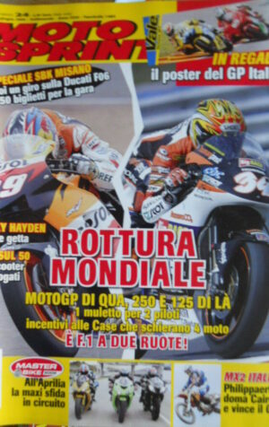 Motosprint 24 2006 con poster Valentino Rossi e Loris Capirossi