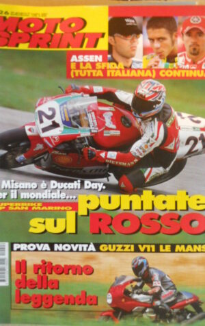 Motosprint 26 2001 Test Novità Guzzi V11 Le Mans - Superbike Gp San Marino