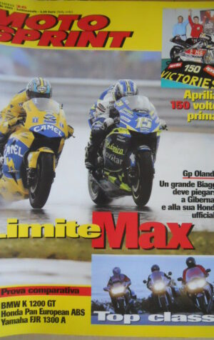 Motosprint 26 2003 Gp Olanda Gibernau su Max Biaggi - Test BMW K 1200 Yamaha FJR