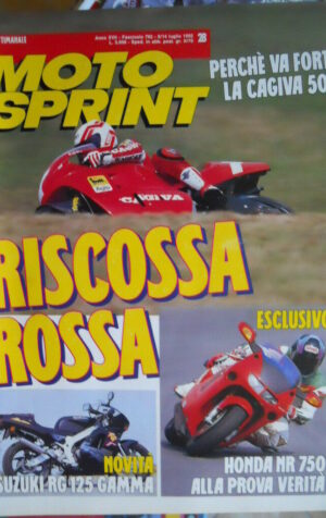Motosprint 28 1992 Riscossa rossa Cagiva 500 - Test Suzuki RG 125 Honda NR 750