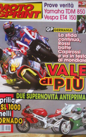 Motosprint 29 1999 Test verità Yamaha TDM 850 Vespa ET4 150 - Aprilia SL 1000