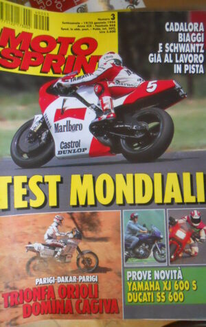 Motosprint 3 1994 Trionfa Orioli alla Parigi Dakar - test Yamaha XJ 600S - Ducat