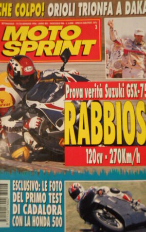 Motosprint 3 1996 Orioli trionfa a Dakar - test Suzuki GSX-750R - Test Cadalora